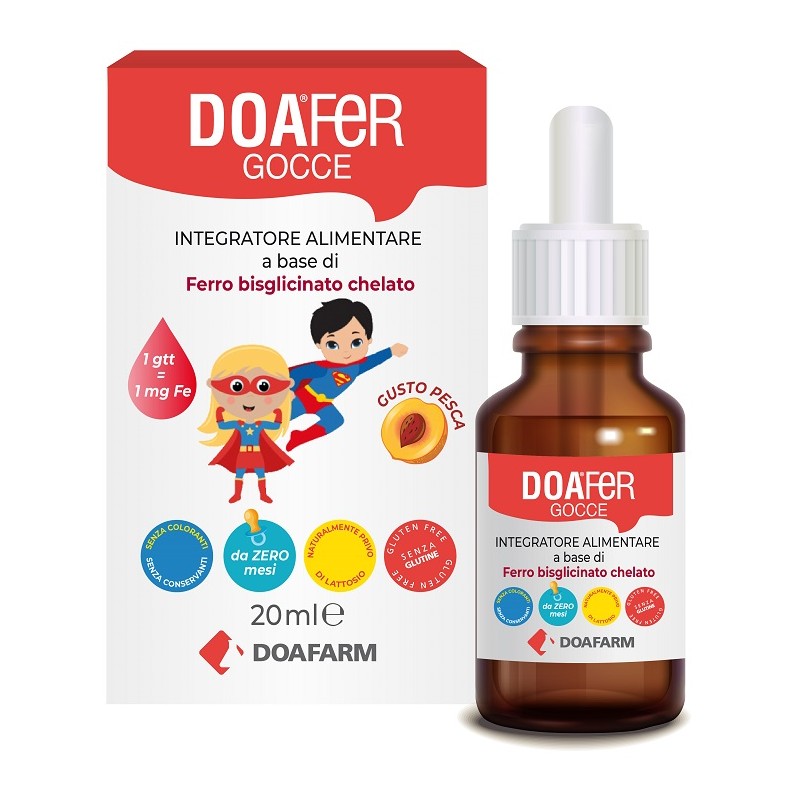 Doafer Gocce per Aumentato Fabbisogno di Ferro 20ml Doafer Gocce per Aumentato Fabbisogno di Ferro 20ml