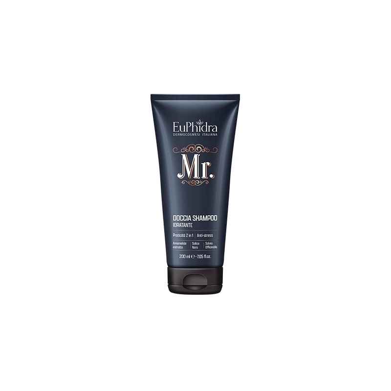 flacone di Euphidra Mr Doccia Shampoo Idratante per Corpo e Capelli 200ml flacone di Euphidra Mr Doccia Shampoo Idratante per Corpo e Capelli 200ml