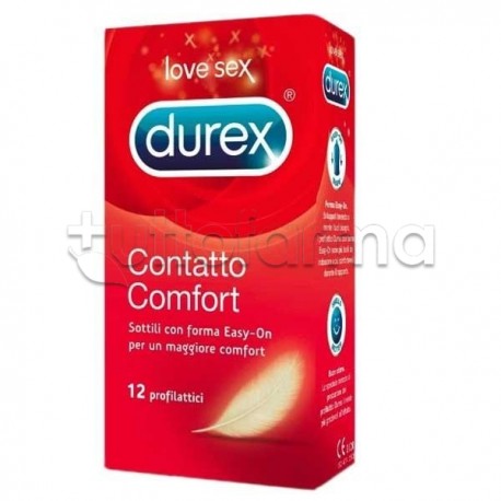 Durex Contatto Comfort 12 Profilattici Sottili Easy-On