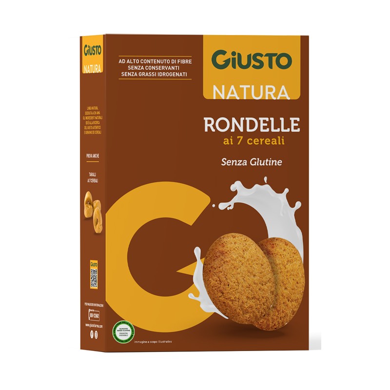 Giusto Senza Glutine Rondelle Ai 7 Cereali Snack 250 g Giusto Senza Glutine Rondelle Ai 7 Cereali Snack 250 g