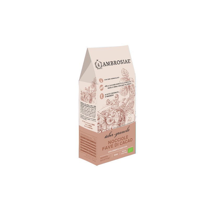 Ambrosiae Granola Nocciole e Fave di Cacao per Colazione Sana 250 g Ambrosiae Granola Nocciole e Fave di Cacao per Colazione Sana 250 g