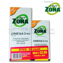 Enerzona Omega3 RX Integratore alimentare di Omega 3 - 168 Capsule