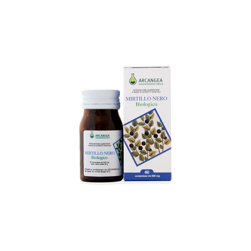 Mirtillo Nero Biologico per Microcircolo e Vista 30 e 60 Compresse Mirtillo Nero Biologico per Microcircolo e Vista 30 e 60 Compresse