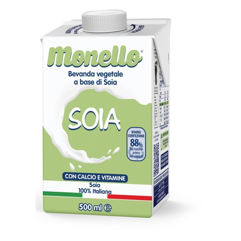 Monello Soia Bevanda Vegetale per Diete Vegane 500 ml e 1 Litro Monello Soia Bevanda Vegetale per Diete Vegane 500 ml e 1 Litro