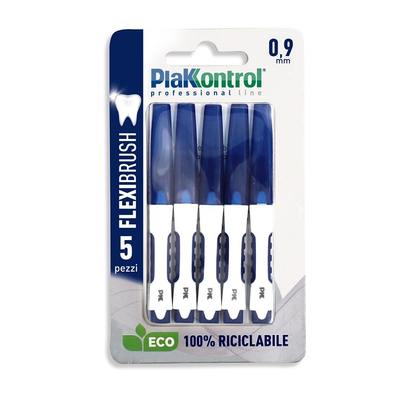 PlakKontrol Scovolini FlexiBrush per Pulizia Interdentale 5 Scovolini da 0,9 mm