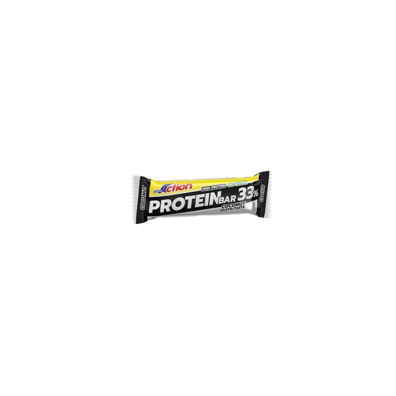 Proaction Protein Bar 33% Cocco per Crescita Muscolare 50 G