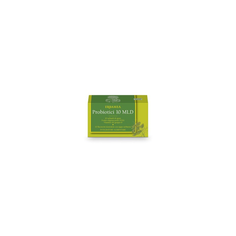 ERBAMEA Probiotici 10 MLD per Equilibrio Intestinale 10 Flaconcini Monodose ERBAMEA Probiotici 10 MLD per Equilibrio Intestinale 10 Flaconcini Monodose