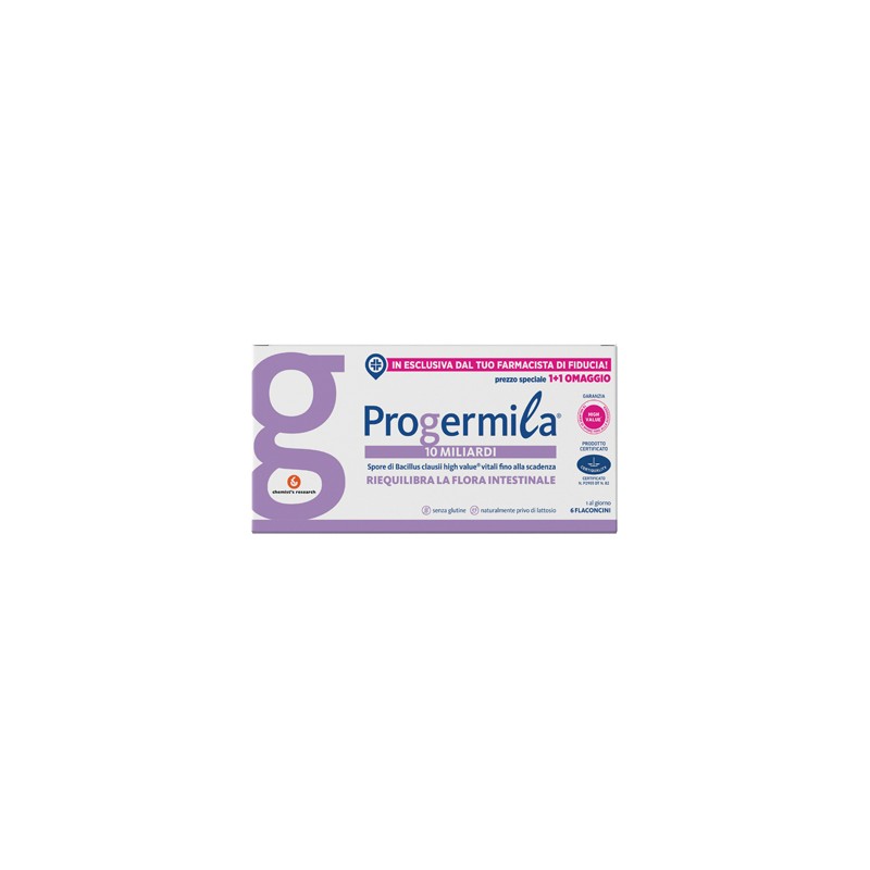 Progermila 10 Miliardi per Microflora Intestinale 6 Flaconcini Progermila 10 Miliardi per Microflora Intestinale 6 Flaconcini