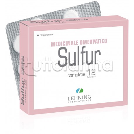 Lehning Laboratoires Sulfur 12 Complexe Medicinale Omeopatico 80 Compresse