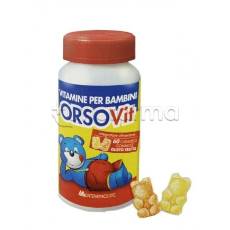 Orsovit Caramelle Gommose con Vitamina C 60 Orsacchiotti Gusto Frutta Orsovit Caramelle Gommose con Vitamina C 60 Orsacchiotti Gusto Frutta