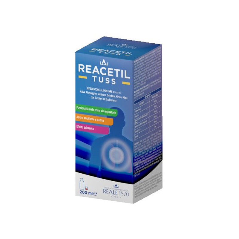 Reacetil Tuss per Vie Respiratorie 200 ml Reacetil Tuss per Vie Respiratorie 200 ml