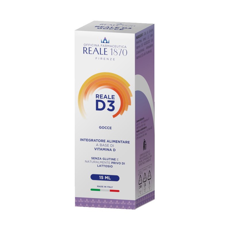 Reale D3 Gocce per Assorbimento Calcio e Fosforo 15 ml Reale D3 Gocce per Assorbimento Calcio e Fosforo 15 ml