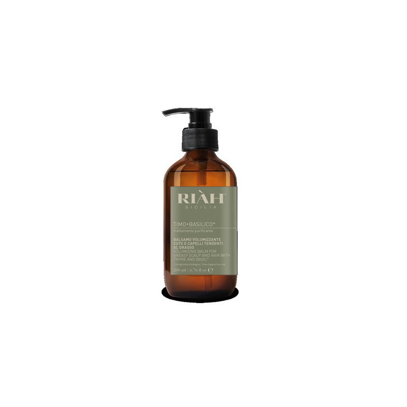 Riah Timo Basilico Balsamo Volumizzante per Capelli Grassi 200 ml Riah Timo Basilico Balsamo Volumizzante per Capelli Grassi 200 ml