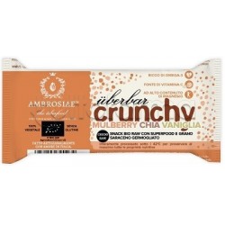 Ambrosiae UberBar Crunchy Mulberry Chia Vaniglia Barretta Nutriente 38g