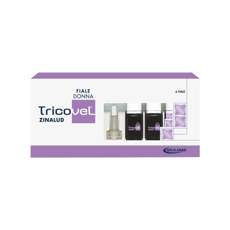 Tricovel ZINALUD Fiale Donna per Trattamento Anticaduta 6 Fiale Siero 6,6 ml Tricovel ZINALUD Fiale Donna per Trattamento Anticaduta 6 Fiale Siero 6,6 ml