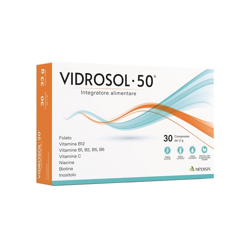VIDROSOL 50 per Metabolismo Energetico 30 Compresse VIDROSOL 50 per Metabolismo Energetico 30 Compresse