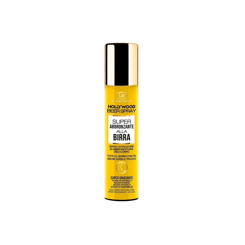 Hollywood Beer Spray Super Abbronzante alla Birra per Abbronzatura 75 ml Hollywood Beer Spray Super Abbronzante alla Birra per Abbronzatura 75 ml