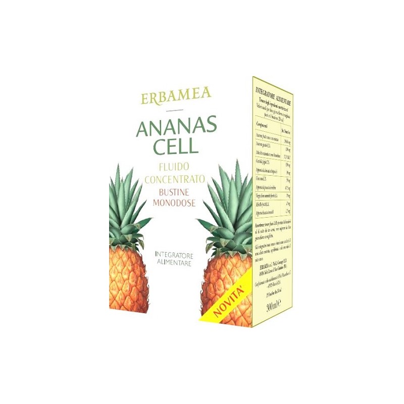 ANANAS CELL Integratore Alimentare Fluido Concentrato 15 Bustine da 20 ml ANANAS CELL Integratore Alimentare Fluido Concentrato 15 Bustine da 20 ml