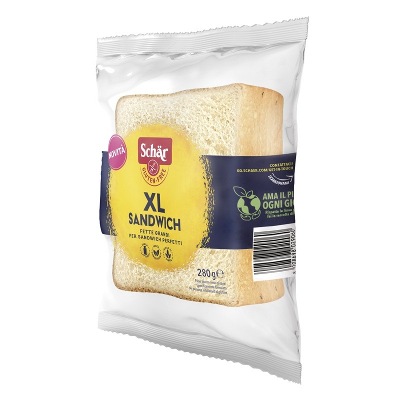 Schär XL Sandwich Pane Bianco Senza Lattosio per Intolleranze 280 g Schär XL Sandwich Pane Bianco Senza Lattosio per Intolleranze 280 g