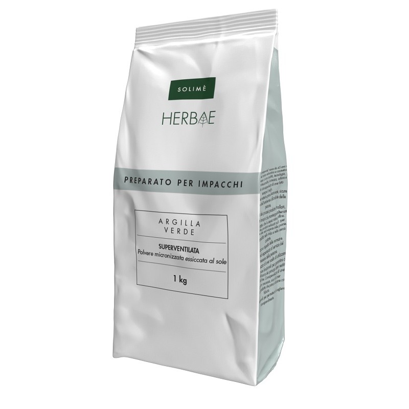 Solimè Argilla Verde Superventilata per Trattamenti di Bellezza 1 kg Solimè Argilla Verde Superventilata per Trattamenti di Bellezza 1 kg