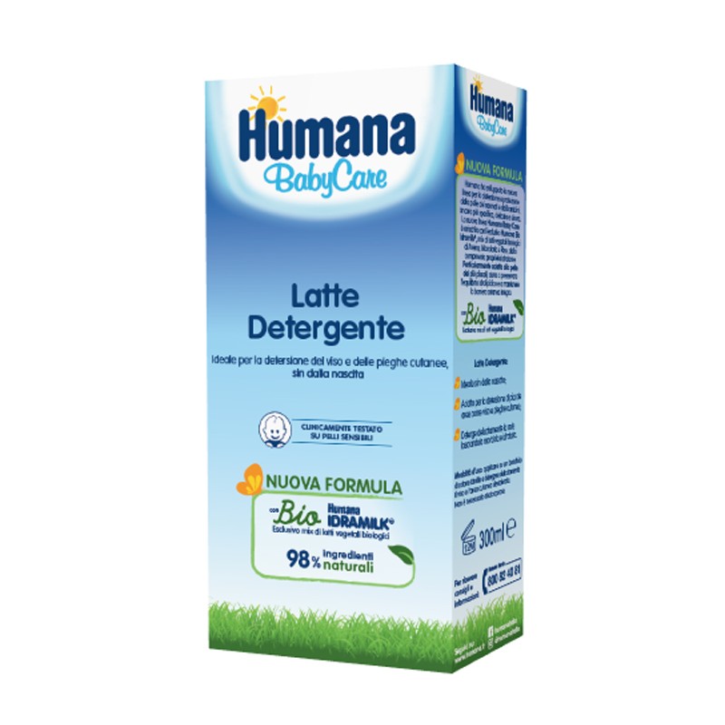 Humana Baby Care Latte Detergente per Pelle Delicata Neonati e Bambini 300 ml