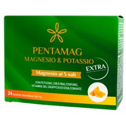 Pentamag Magnesio e Potassio Extra Integratore 24 Bustine Pentamag Magnesio e Potassio Extra Integratore 24 Bustine