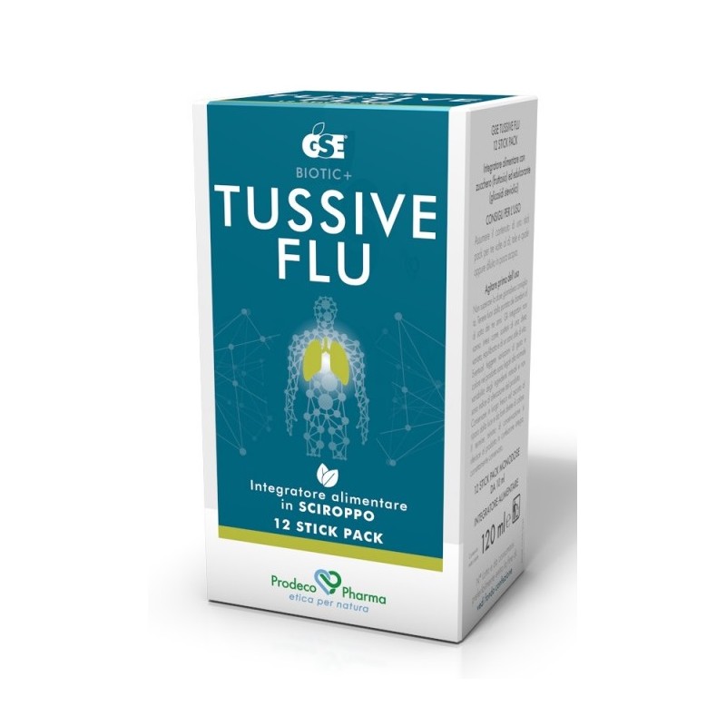 Scatola Gse Tussive Flu per Benessere della Gola 12 Stickpack Scatola Gse Tussive Flu per Benessere della Gola 12 Stickpack