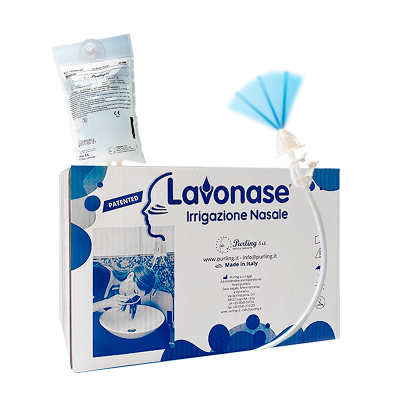 Lavonase per Lavaggi Nasali Kit con 2 Deflussori e 10 Sacche da 250ml Lavonase per Lavaggi Nasali Kit con 2 Deflussori e 10 Sacche da 250ml