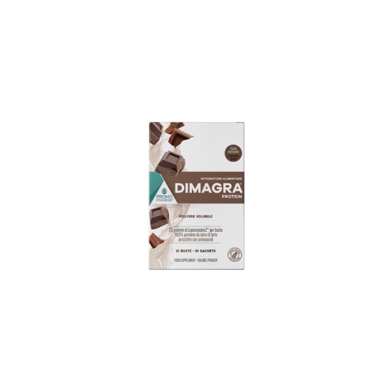Dimagra Protein Cioccolato per Massa Muscolare 10 Buste da 22g Dimagra Protein Cioccolato per Massa Muscolare 10 Buste da 22g