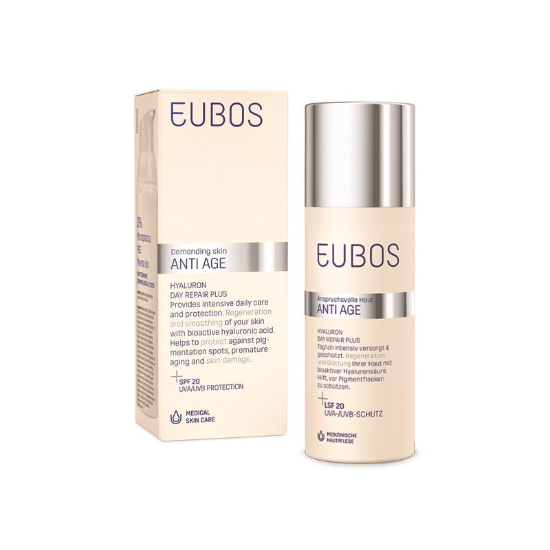 Eubos Hyaluron Repair&Protect Spf 20 per Fotoinvecchiamento 50ml