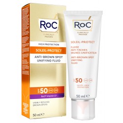 Tubo Roc Fluido Solare Viso Spf 50+ Antimacchie Brune per Protezione Solare 50ml Tubo Roc Fluido Solare Viso Spf 50+ Antimacchie Brune per Protezione Solare 50ml