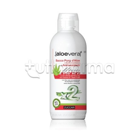 Zuccari AloeVera2 Succo Puro 100% con Antiossidanti 1000ml