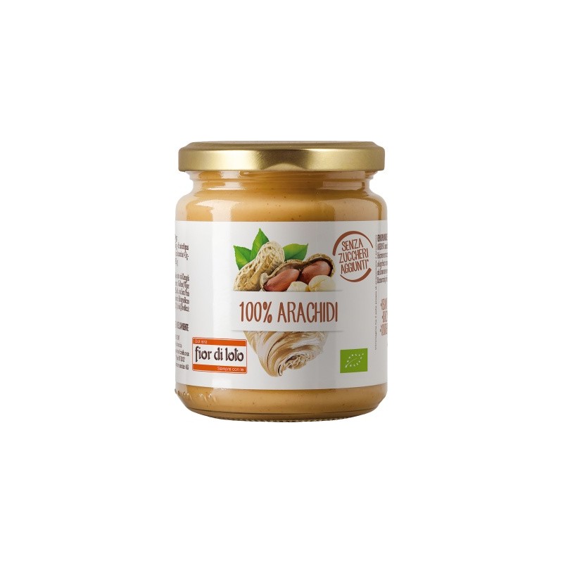 Fior Di Loto Crema 100% Di Arachidi Tostate per Dieta Equilibrata 200g