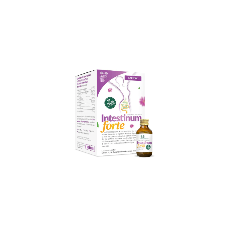Salugea Intestinum Forte Integratore Naturale per la Motilità Intestinale 18 Flaconcini