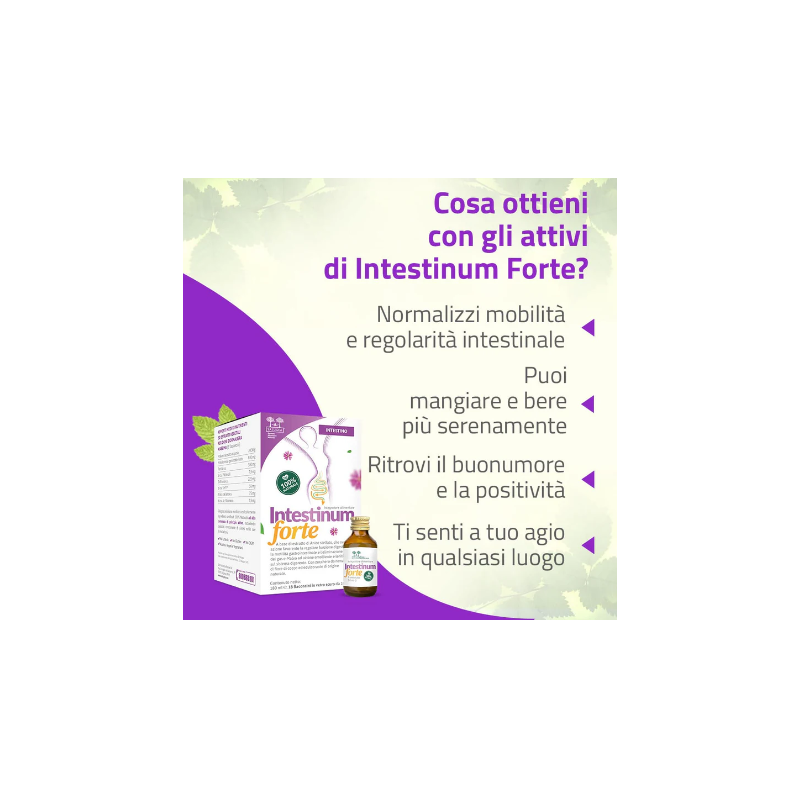 Salugea Intestinum Forte Integratore Naturale per la Motilità Intestinale 18 Flaconcini