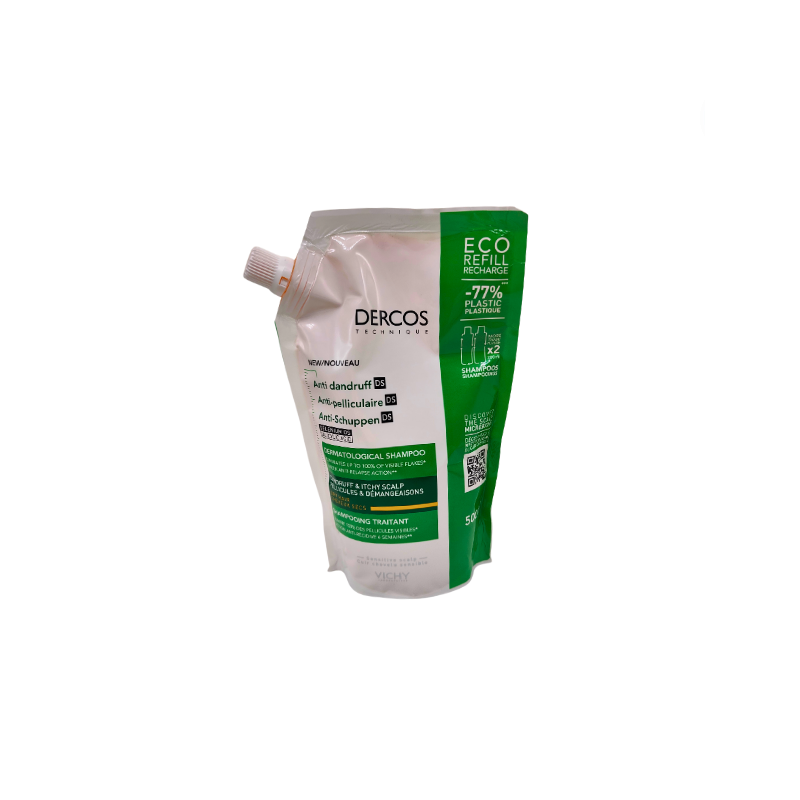 ricarica di Vichy Dercos Sensisol Shampoo Anti Forfora per Capelli Secchi Ricarica 500 ml ricarica di Vichy Dercos Sensisol Shampoo Anti Forfora per Capelli Secchi Ricarica 500 ml