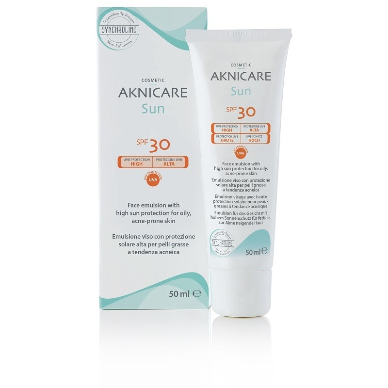 Aknicare Sun SPF 30 per Pelle Grassa e Acneica 50 ml