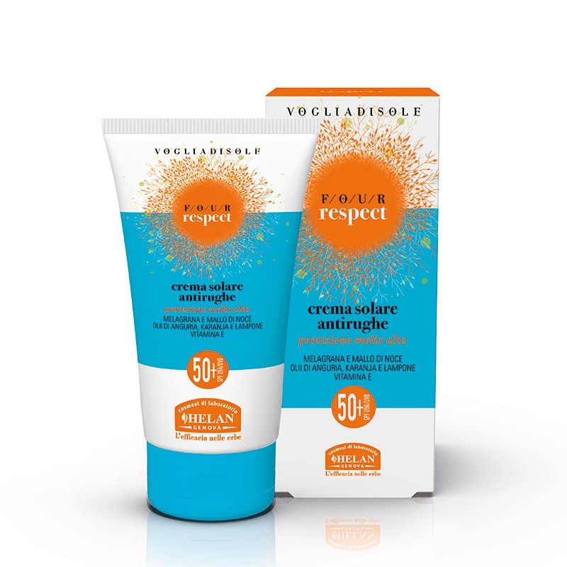 Vogliadisole Four Respect Crema Solare Antirughe Spf50+ per Protezione Solare 50 ml Vogliadisole Four Respect Crema Solare Antirughe Spf50+ per Protezione Solare 50 ml