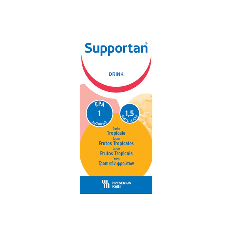 Supportan Drink gusto tropicale per Supporto Nutrizionale 4 Flaconi da 200 ml Supportan Drink gusto tropicale per Supporto Nutrizionale 4 Flaconi da 200 ml