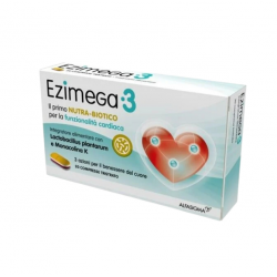 confezione di Ezimega3 Integratore Alimentare per il Colesterolo 20 Compresse confezione di Ezimega3 Integratore Alimentare per il Colesterolo 20 Compresse