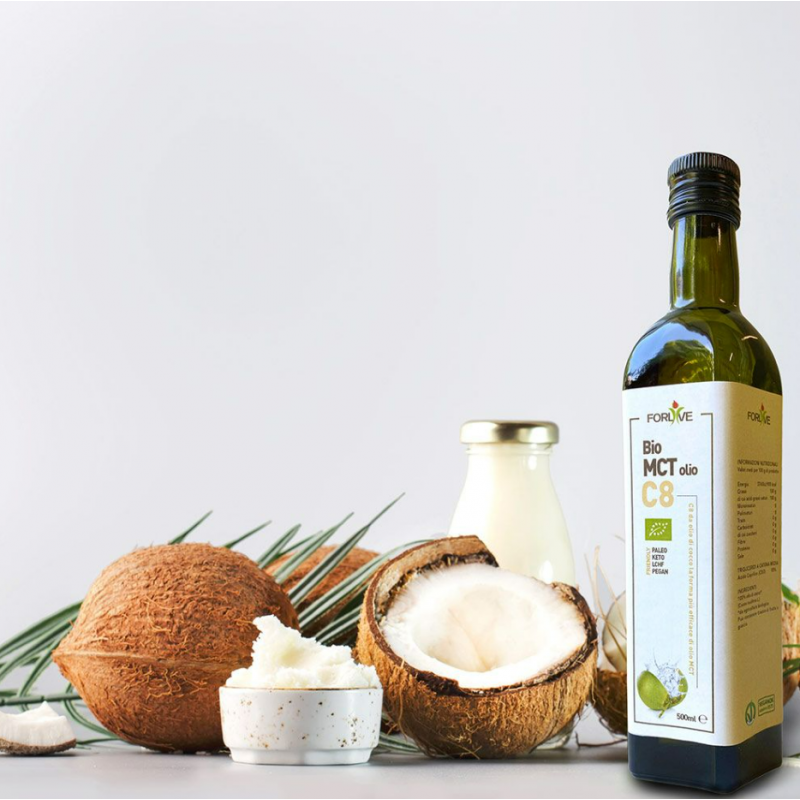 Bio Olio di cocco MCT C8 Bio per Digiuno Intermittente 500 ml Bio Olio di cocco MCT C8 Bio per Digiuno Intermittente 500 ml