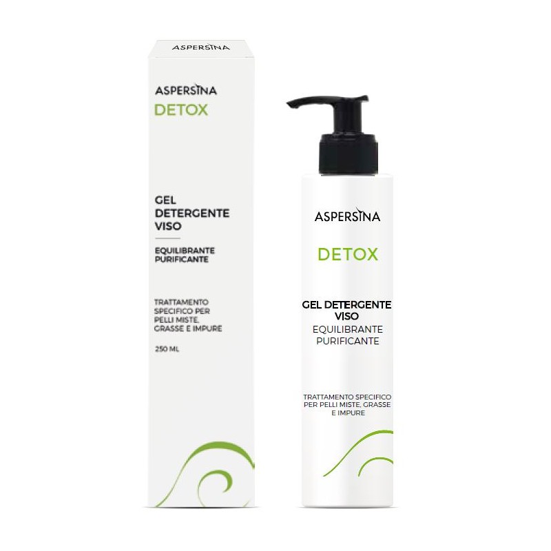 Aspersina Detox Gel Detergente Viso per Pelli Miste e Grasse 250 ml Aspersina Detox Gel Detergente Viso per Pelli Miste e Grasse 250 ml