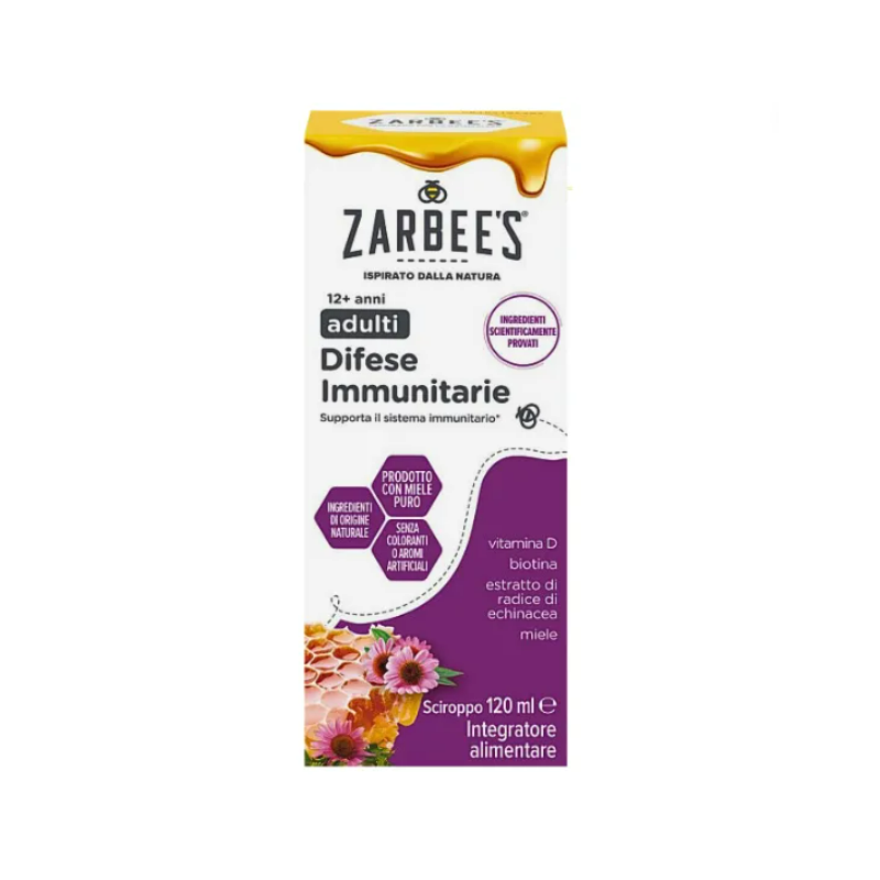 confezione di Zarbee's Adulti Sciroppo con Miele per Difese Immunitarie 120 ml confezione di Zarbee's Adulti Sciroppo con Miele per Difese Immunitarie 120 ml