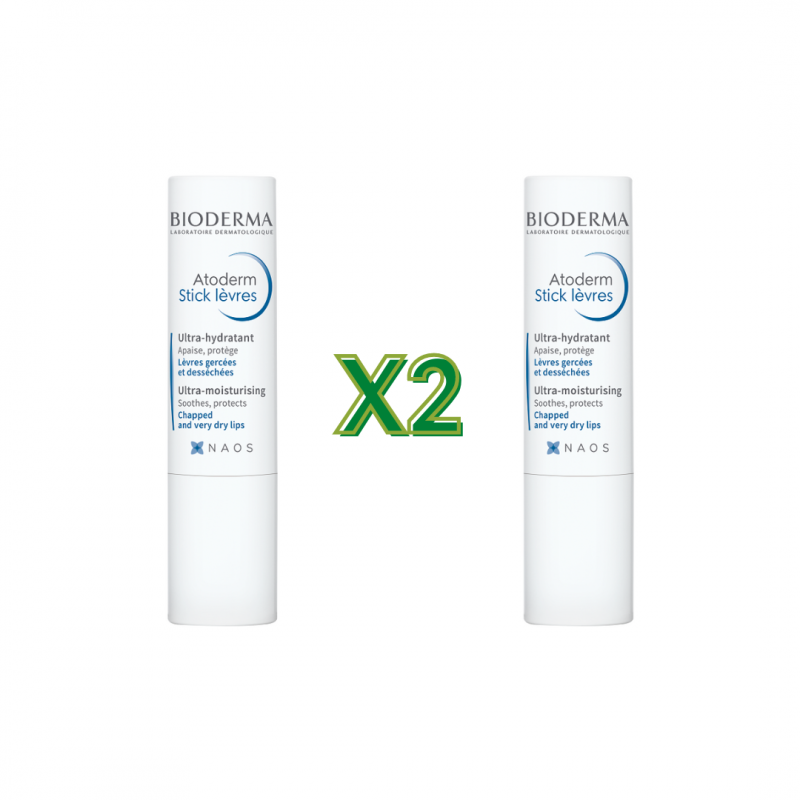 2 confezioni di Bioderma Atoderm Stick per Labbra Secche da 4gr 2 confezioni di Bioderma Atoderm Stick per Labbra Secche da 4gr