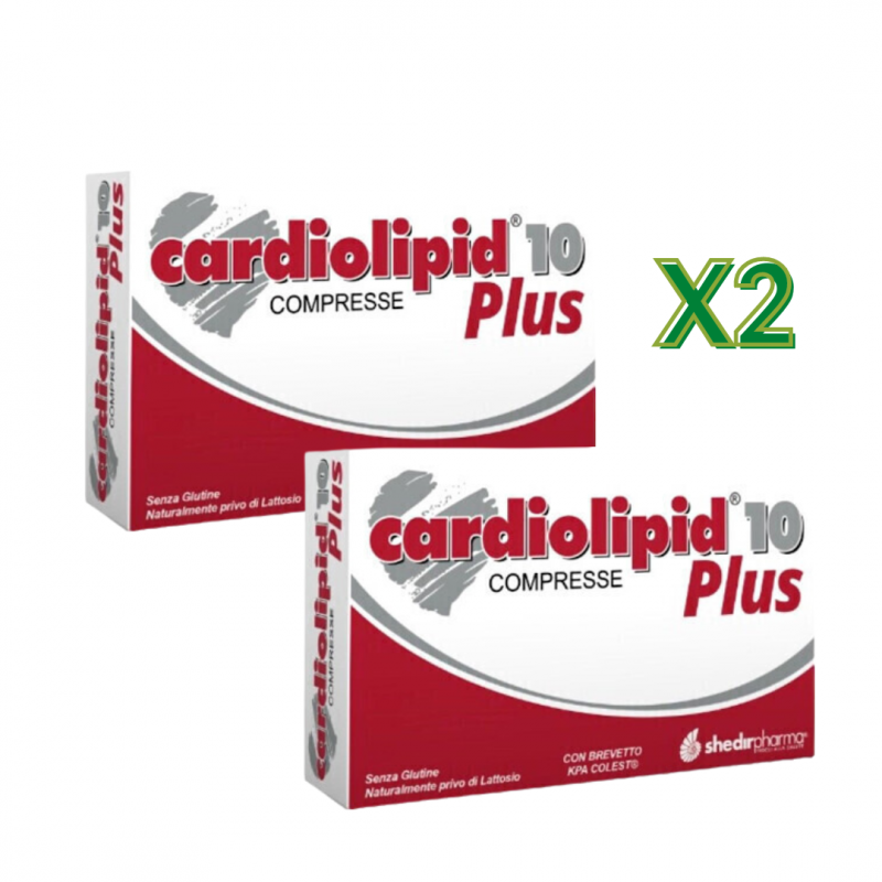 Shedir Cardiolipid 10 Plus Integratore per Colesterolo 30 Compresse - 2 Confezioni Shedir Cardiolipid 10 Plus Integratore per Colesterolo 30 Compresse - 2 Confezioni