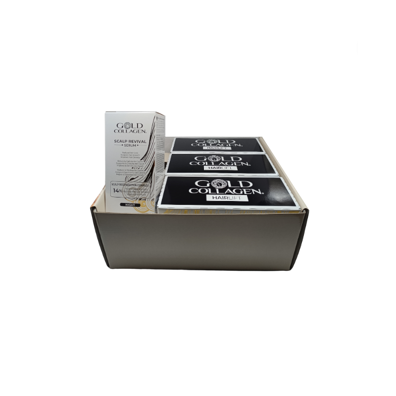 Gold Collagen Trattamento per Capelli Hair Lift 30 Flaconcini + Scalp Revival Serum 100 ml in OMAGGIO