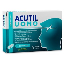 confezione di Acutil Uomo per Benessere Fisico e Mentale 30 Compresse