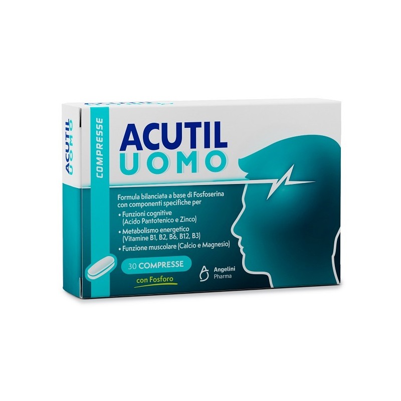 confezione di Acutil Uomo per Benessere Fisico e Mentale 30 Compresse confezione di Acutil Uomo per Benessere Fisico e Mentale 30 Compresse