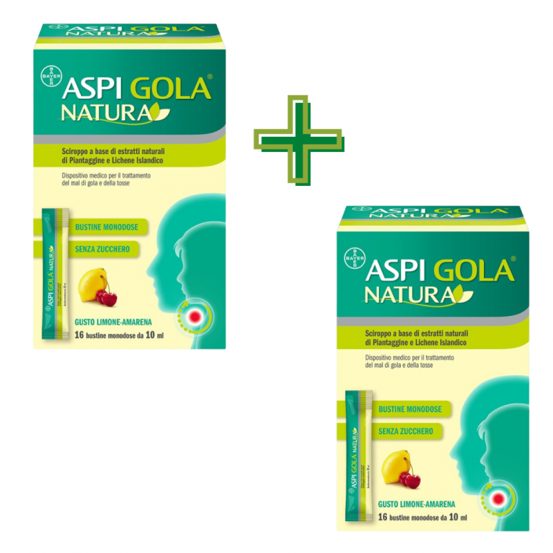 Aspi Gola Natura per Difese Immunitarie 16 Bustine Monodose + CONFEZIONE OMAGGIO Aspi Gola Natura per Difese Immunitarie 16 Bustine Monodose + CONFEZIONE OMAGGIO