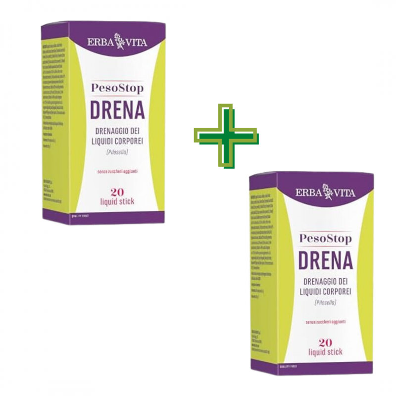 Peso Stop Drena Integratore Drenante 20 Stick + CONFEZIONE OMAGGIO Peso Stop Drena Integratore Drenante 20 Stick + CONFEZIONE OMAGGIO